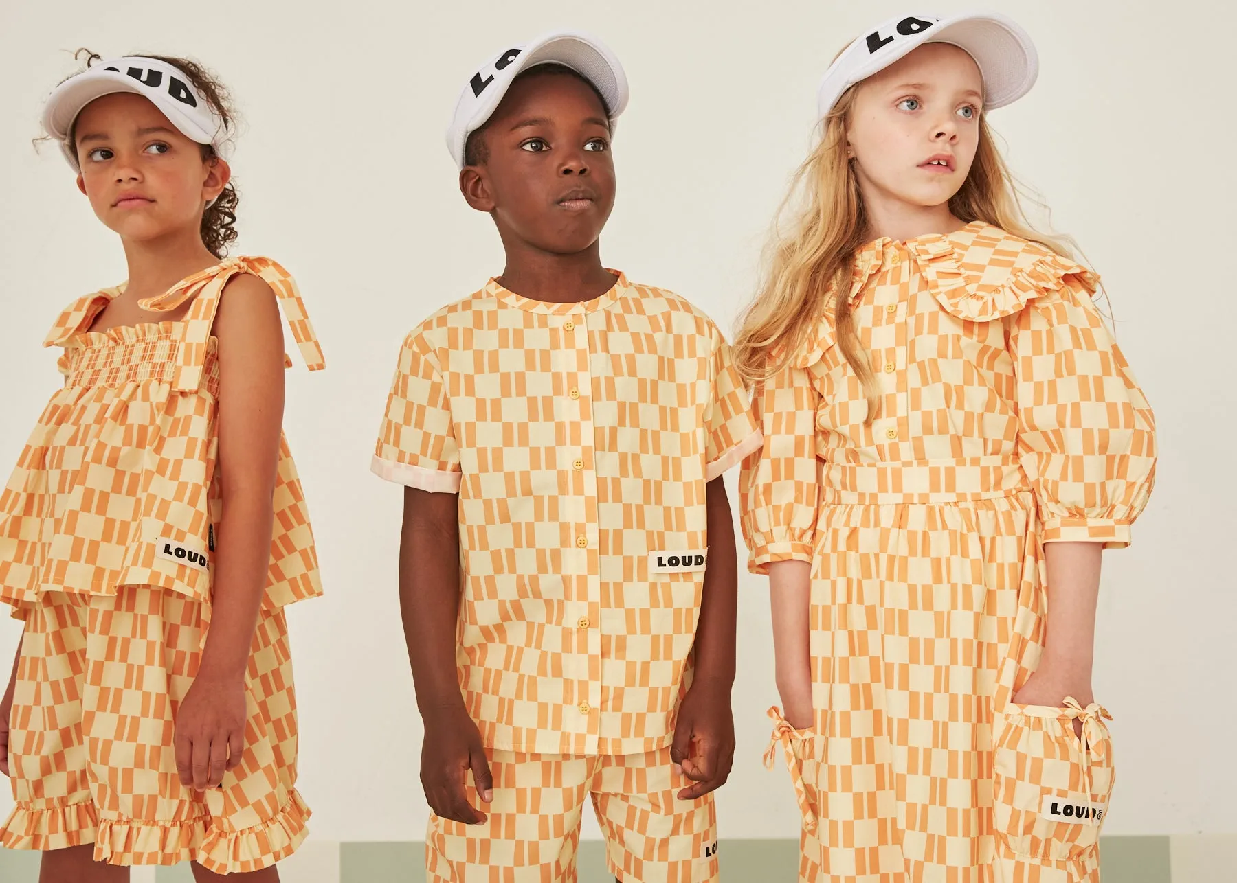 LOUD APPAREL BAMBINI LOGO CHECKED TOP