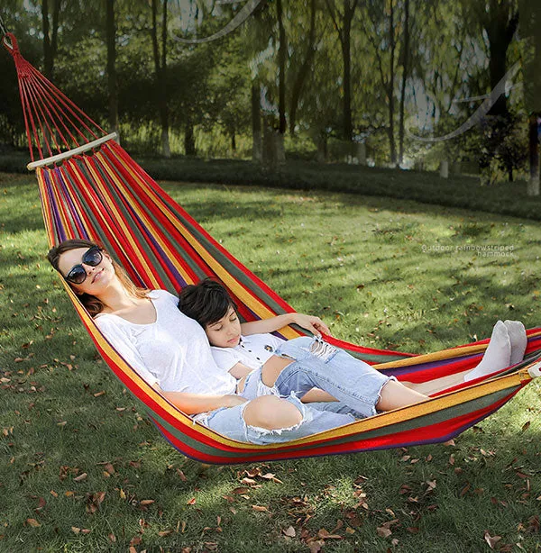 Outdoor Camping Hiking Traveling Lightweight Portable Folding Parachute Hammock 2 Person 200 x 150 cm 300 kg Load Capacity 3 Colours