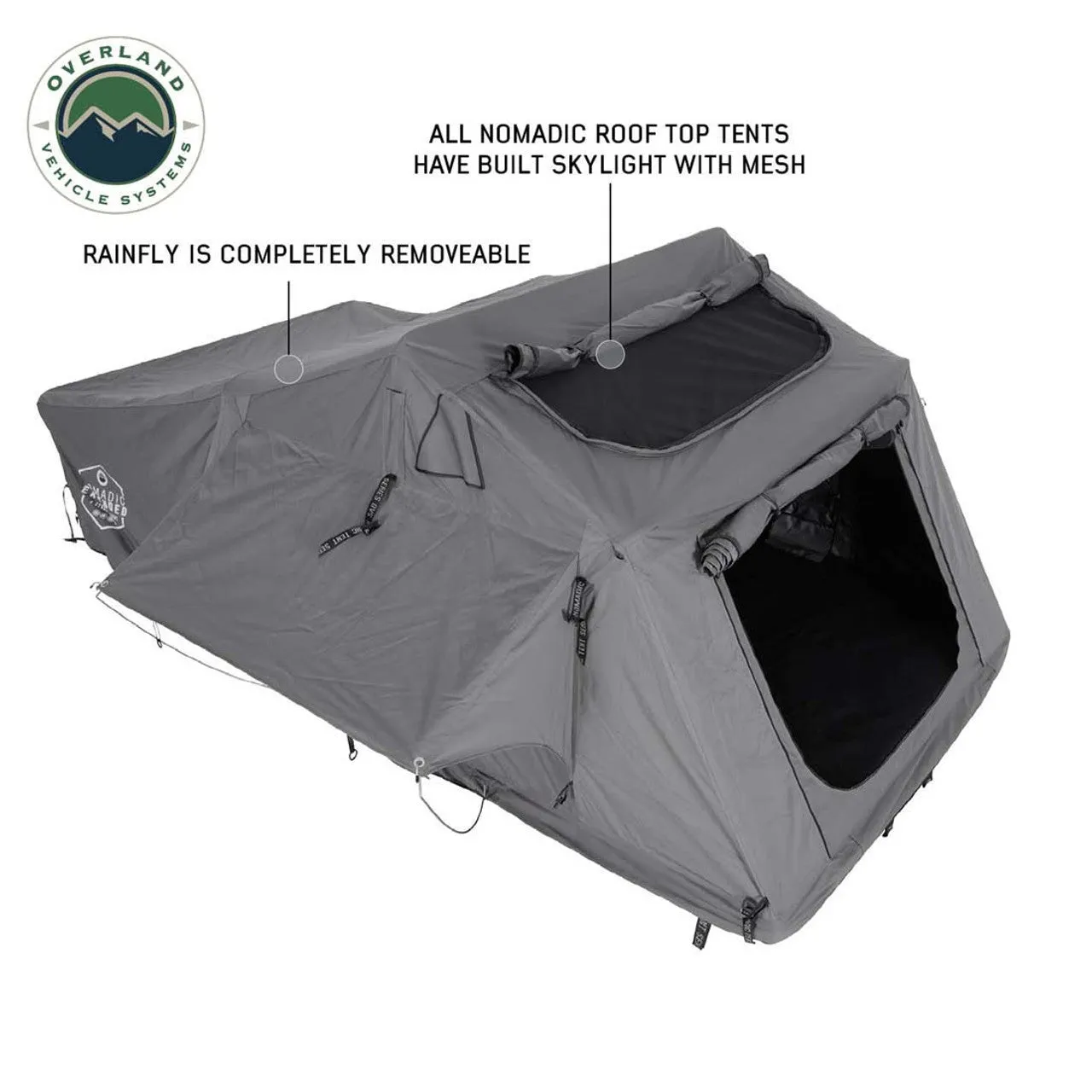 Overland Vehicle Systems HD Nomadic 4 Extended Soft Shell Roof Top Tent
