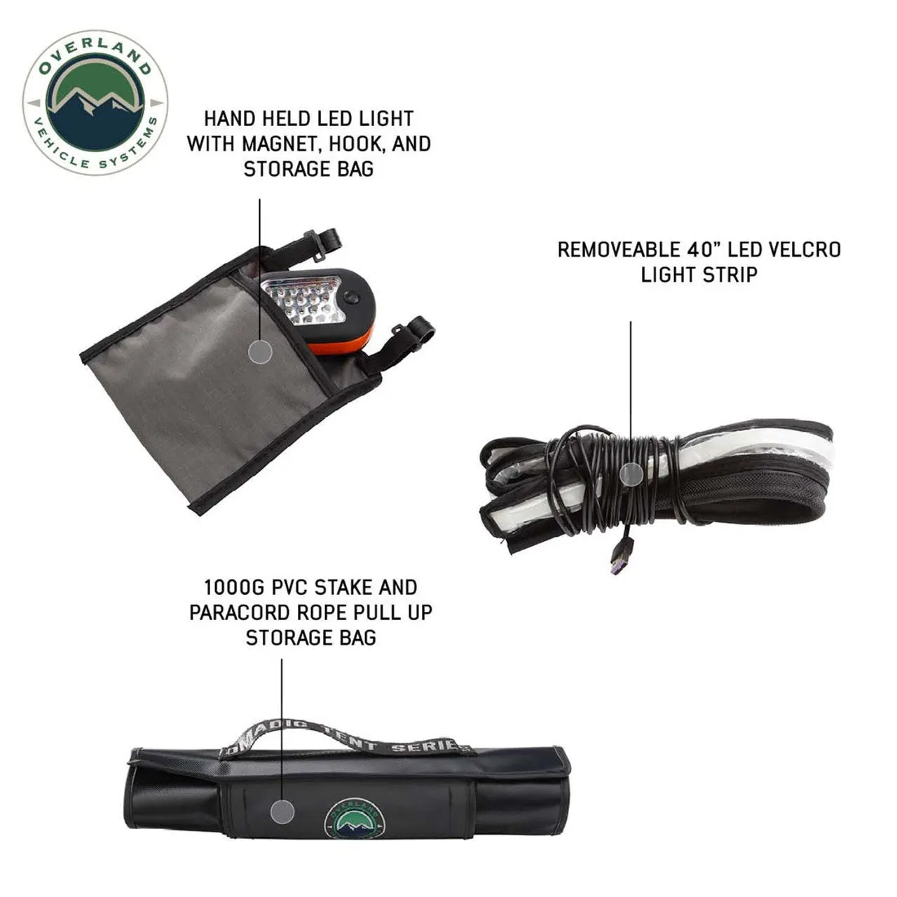 Overland Vehicle Systems HD Nomadic 4 Extended Soft Shell Roof Top Tent