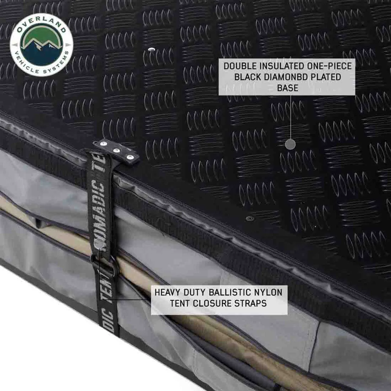 Overland Vehicle Systems HD Nomadic 4 Extended Soft Shell Roof Top Tent