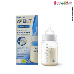 Philips Avent Anti-Colic Baby Milk Feeding Bottle - 260ml, 1 months