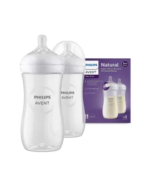 Philips Avent Baby Milk Feeding Bottle with Natural Response Teat - 330ml ( Twin Pack )