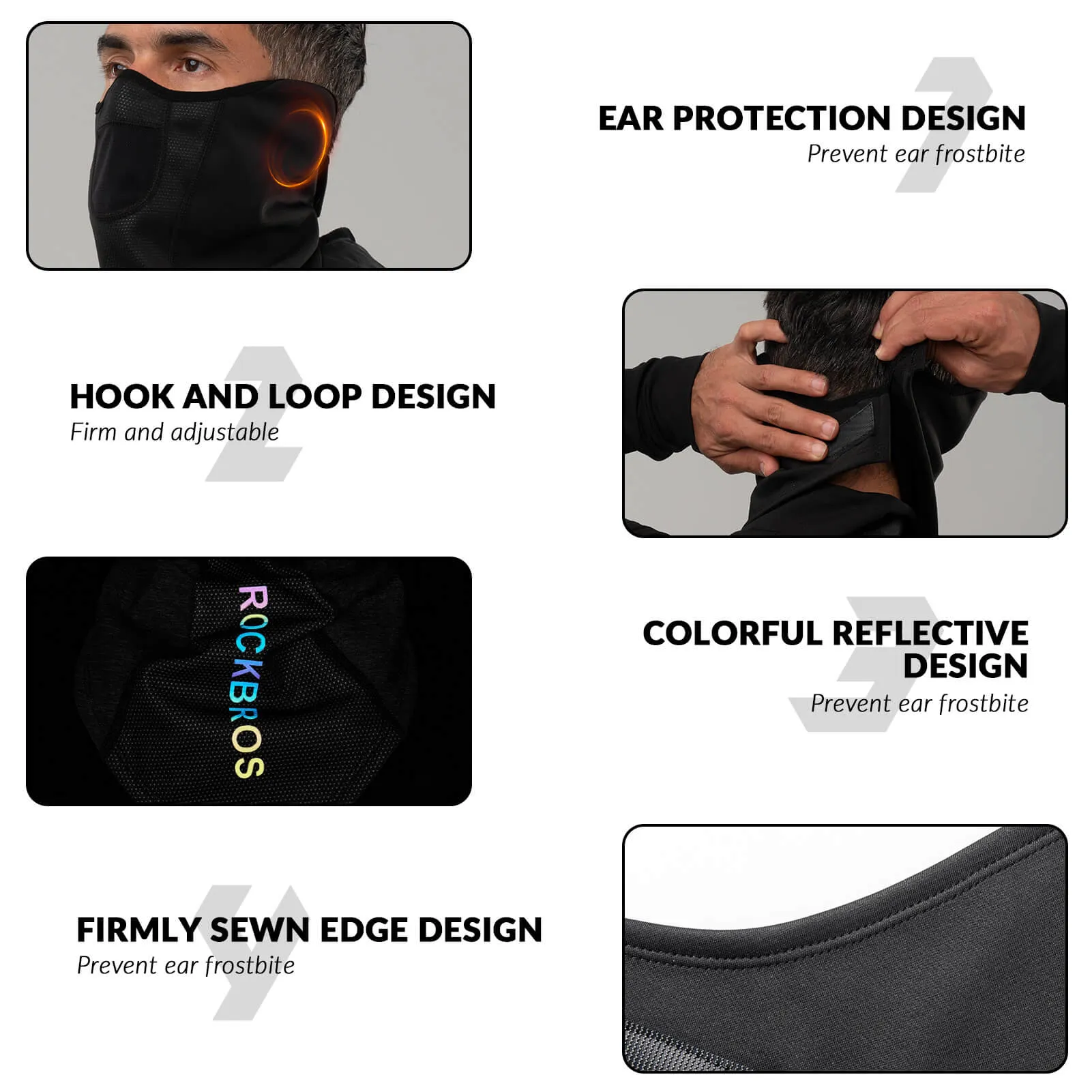 ROCKBROS Balaclava Breathable Half Face Mask for Outdoor Sports