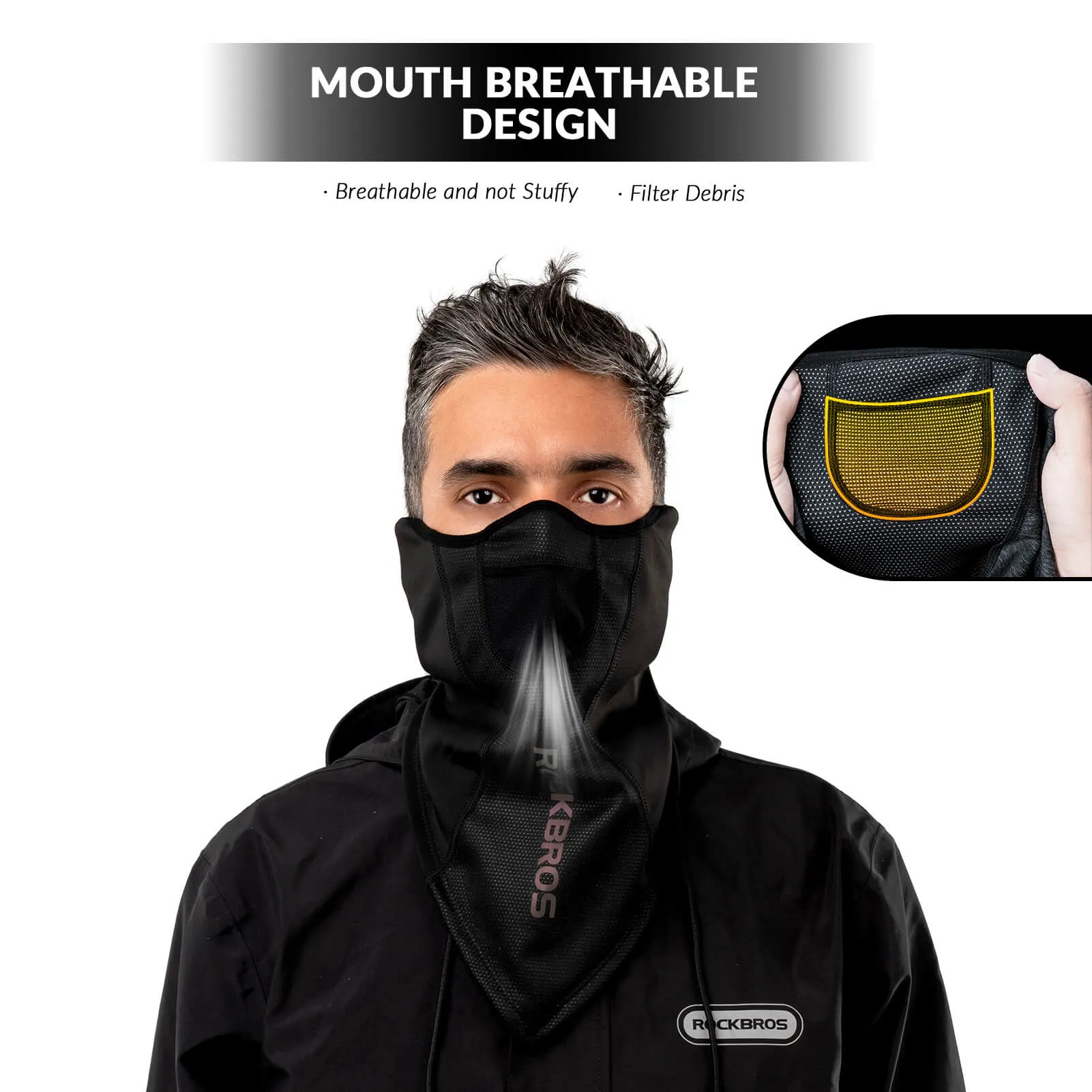 ROCKBROS Balaclava Breathable Half Face Mask for Outdoor Sports
