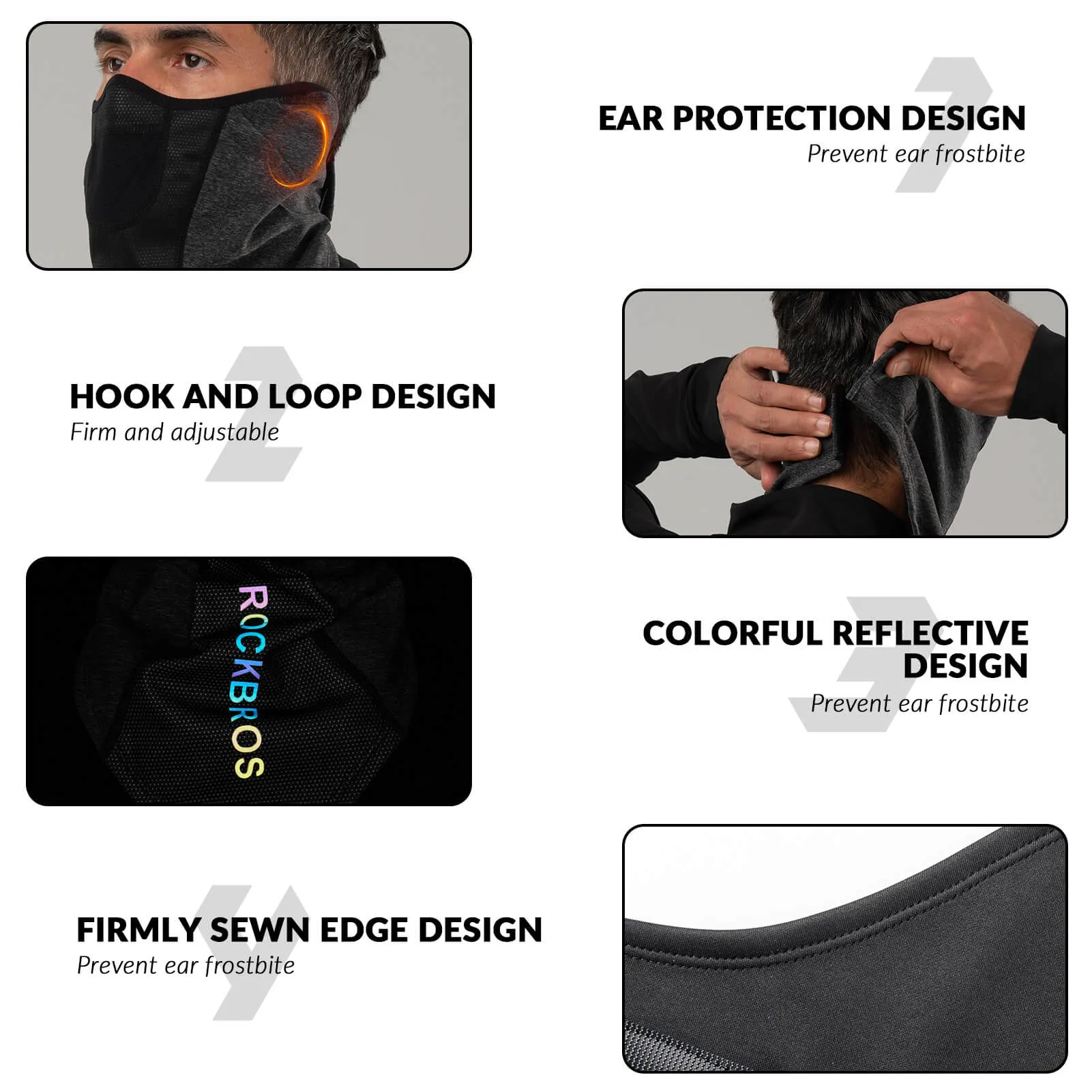 ROCKBROS Balaclava Breathable Half Face Mask for Outdoor Sports