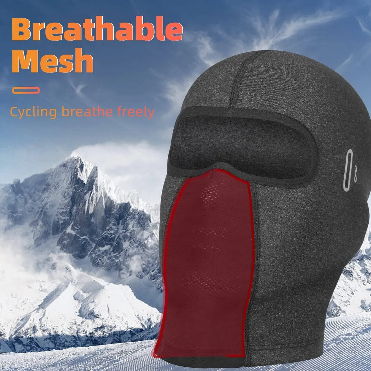 ROCKBROS Winter Balaclavas Windproof Full Face Mask Gaiter with Glasses Holes