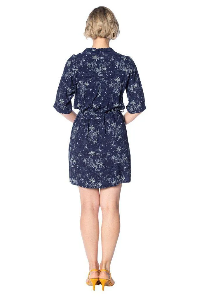 Santorini Dreams Relaxed Shirtdress
