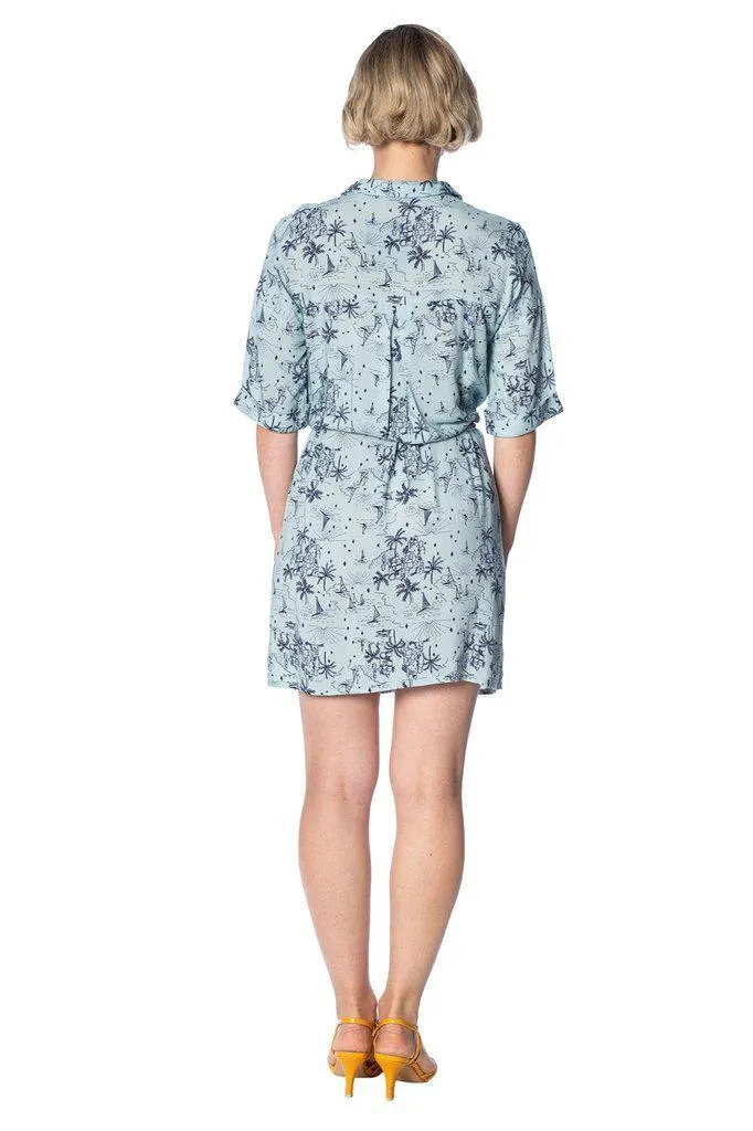 Santorini Dreams Relaxed Shirtdress