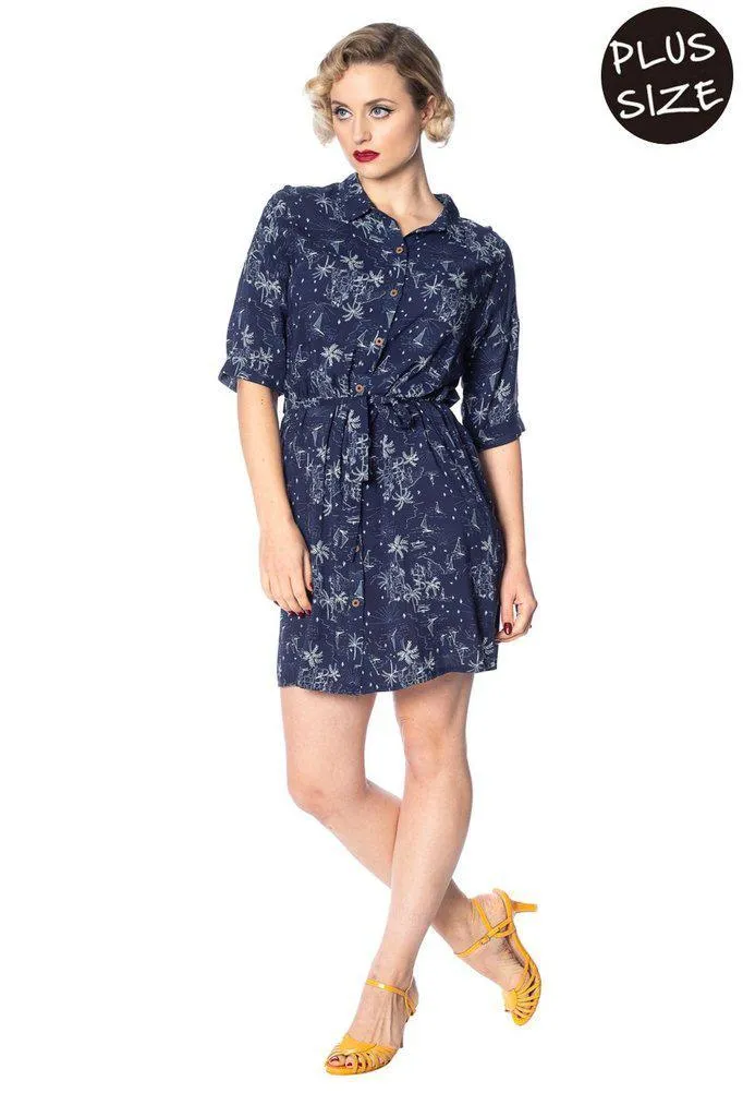 Santorini Dreams Relaxed Shirtdress