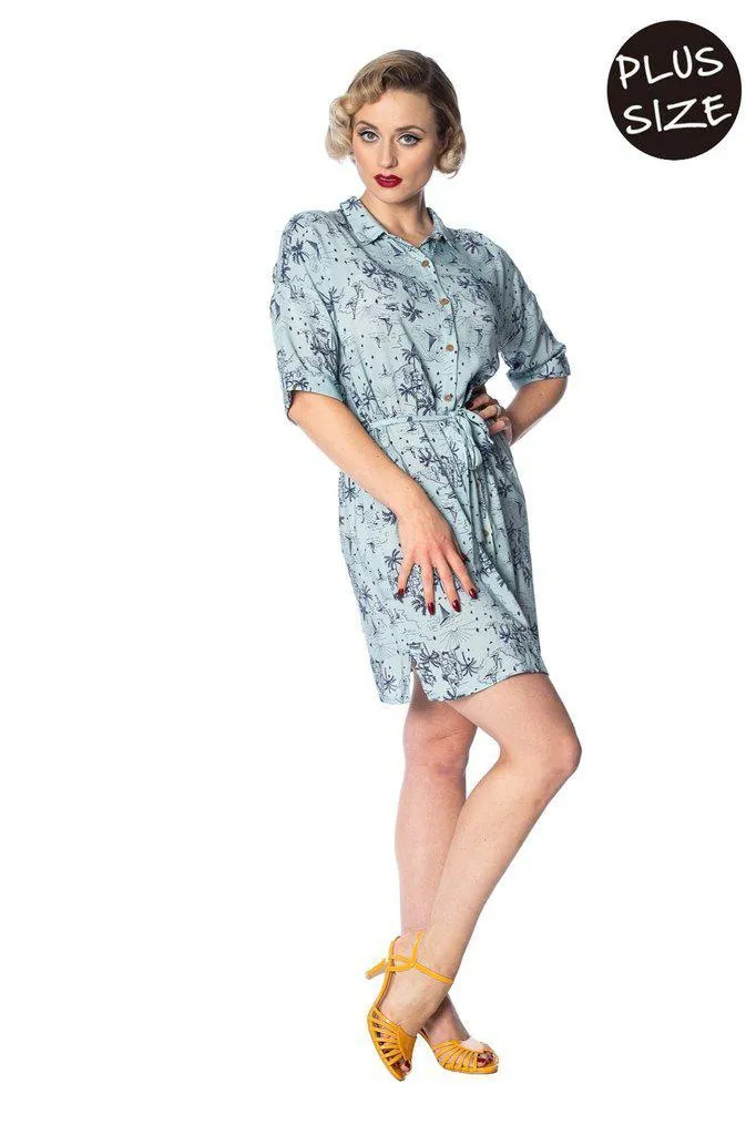 Santorini Dreams Relaxed Shirtdress