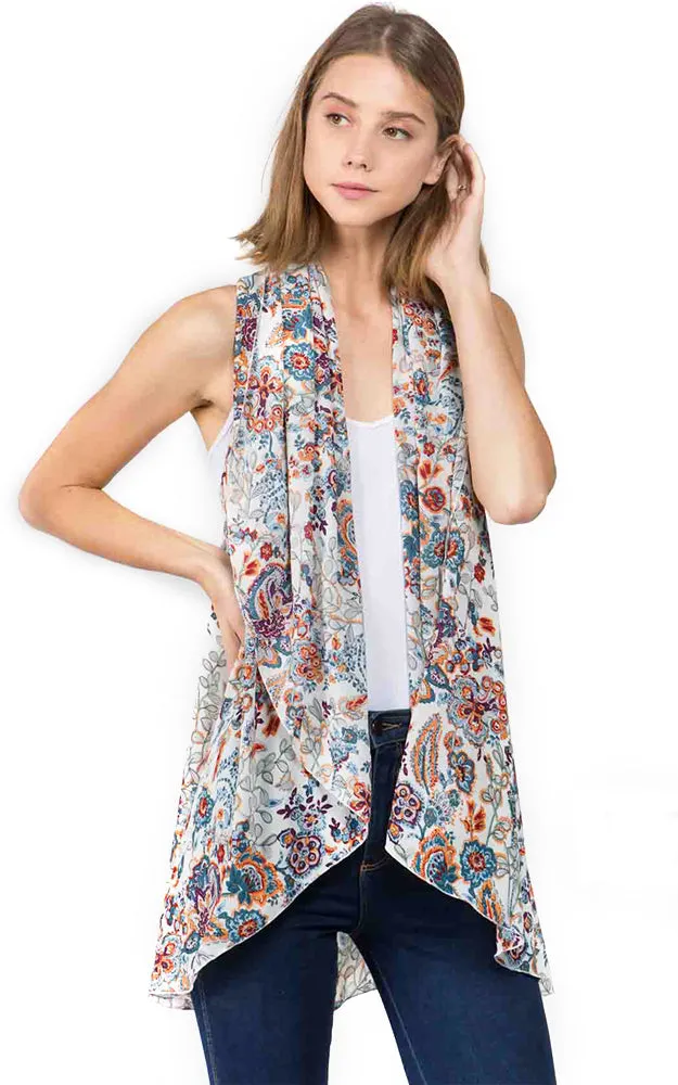 VP9391 Paisley Multi Shawl Vest