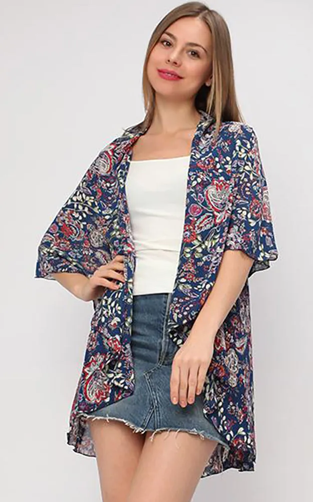 VP9391 Paisley Multi Shawl Vest