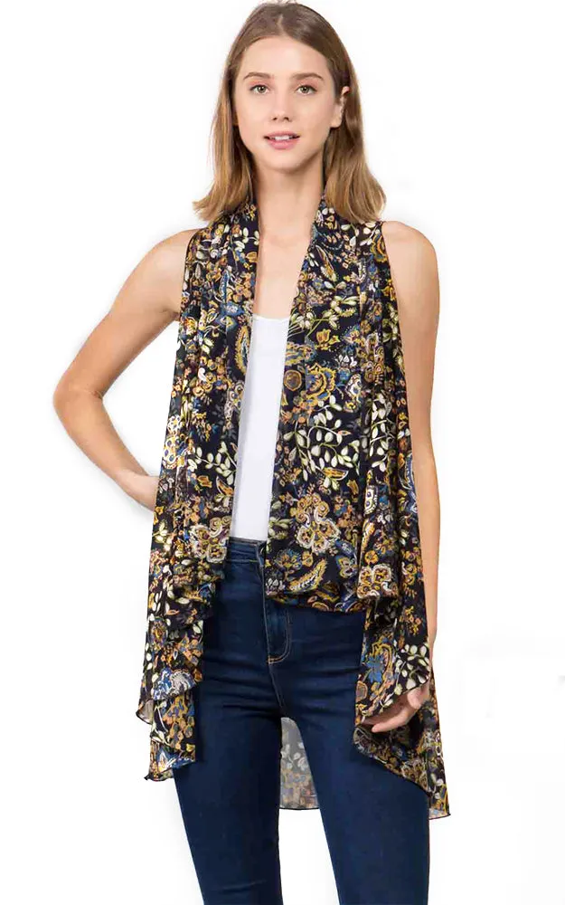 VP9391 Paisley Multi Shawl Vest