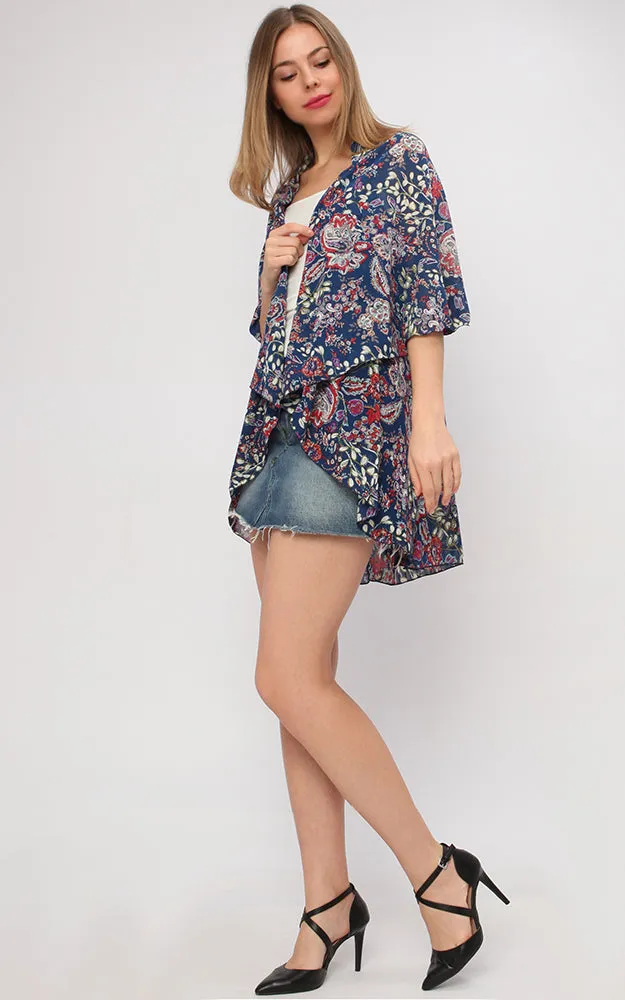 VP9391 Paisley Multi Shawl Vest